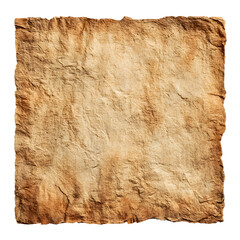 aged parchment texture isolated on transparent background