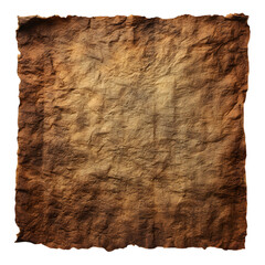aged parchment texture isolated on transparent background