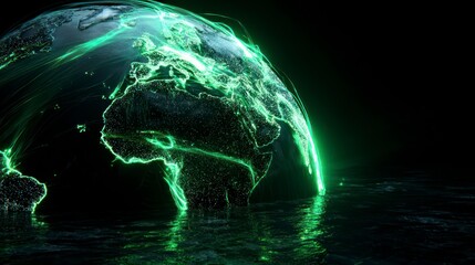 Global network earth graphic