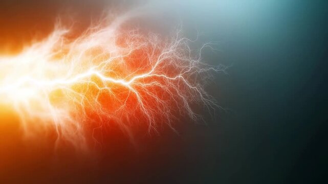 Electric energy explosion: Captures the raw power and intense energy of a lightning strike, perfect for visualizing concepts like innovation, breakthroughs, or the unpredictable forces of nature.