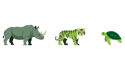 Endangered Animal Icon Set