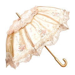 Watercolor Lace Parasol Umbrella Clipart © Sajana Jayathissa