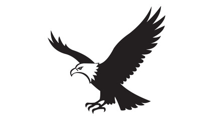 Obraz premium Eagle Bird in Flight Vector – Wild Freedom Wildlife Symbol