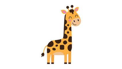 Fototapeta premium Cute Giraffe Vector – Safari Animal Cartoon Design
