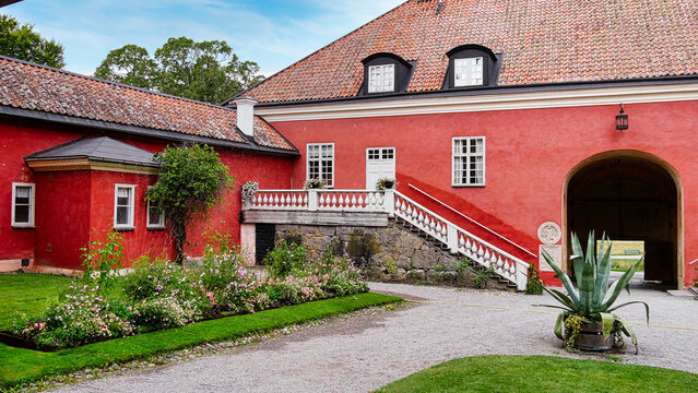 Innerer Burghof von Schloss Gripsholm in Schweden