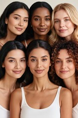 Fototapeta premium A harmonious blend of striking beauty that showcases the rich diversity among women from various backgrounds