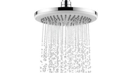 Modern Shower Head with Flowing Water