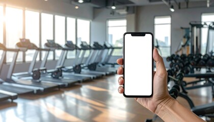Smartphone held in gym