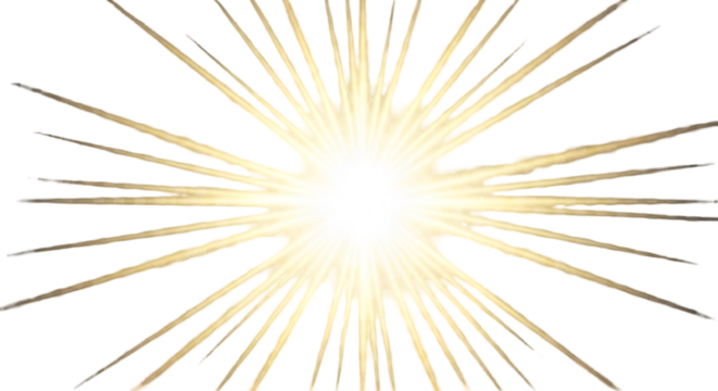 Bright Yellow Starburst Explosion on Black Background