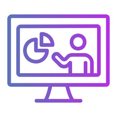 online class Gradient icon
