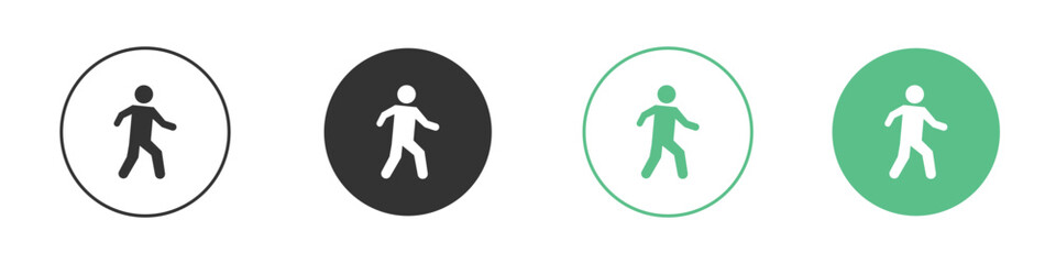 Walking icon element for designs