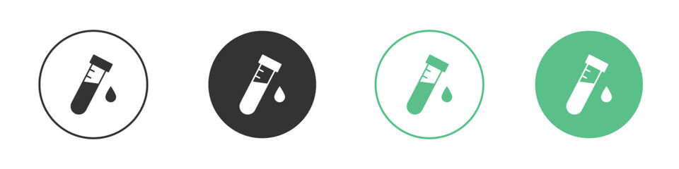 Test tube icon element for designs