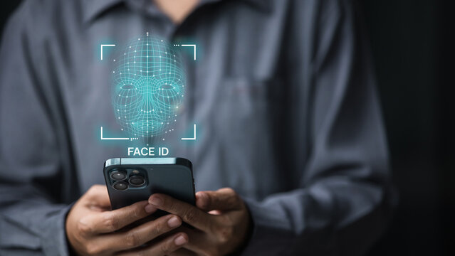 Biometric face recognition on smartphone for identity verification and mobile security
