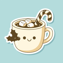 A Christmas sleigh packed with gifts and presents, a clean minimal flat vector illustration, editable