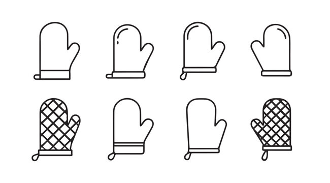 Vector art of oven mitts
