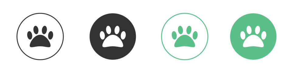 Paw icon element for designs