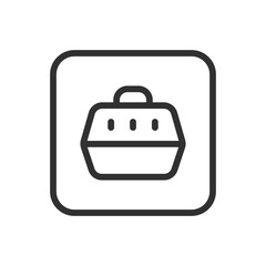 Cat Carrier Icon – Modern, Simple Flat Vector Illustration for Website or Mobile App