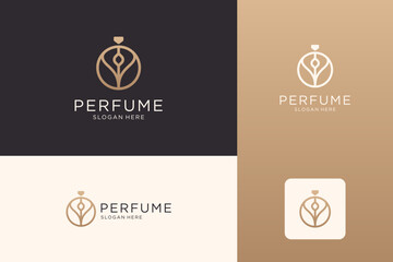 Abstract luxury logo design. Usable for premium perfume, product or etc.