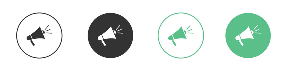 Megaphone icon element for designs