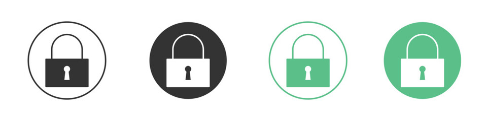Lock closed icon element for designs