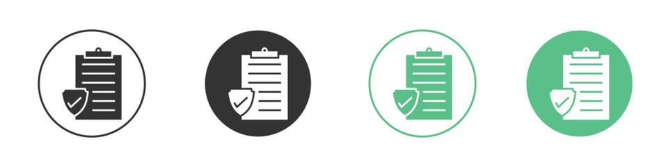 Insurance policy icon element for designs