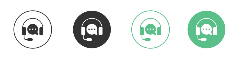 Customer service icon element for designs