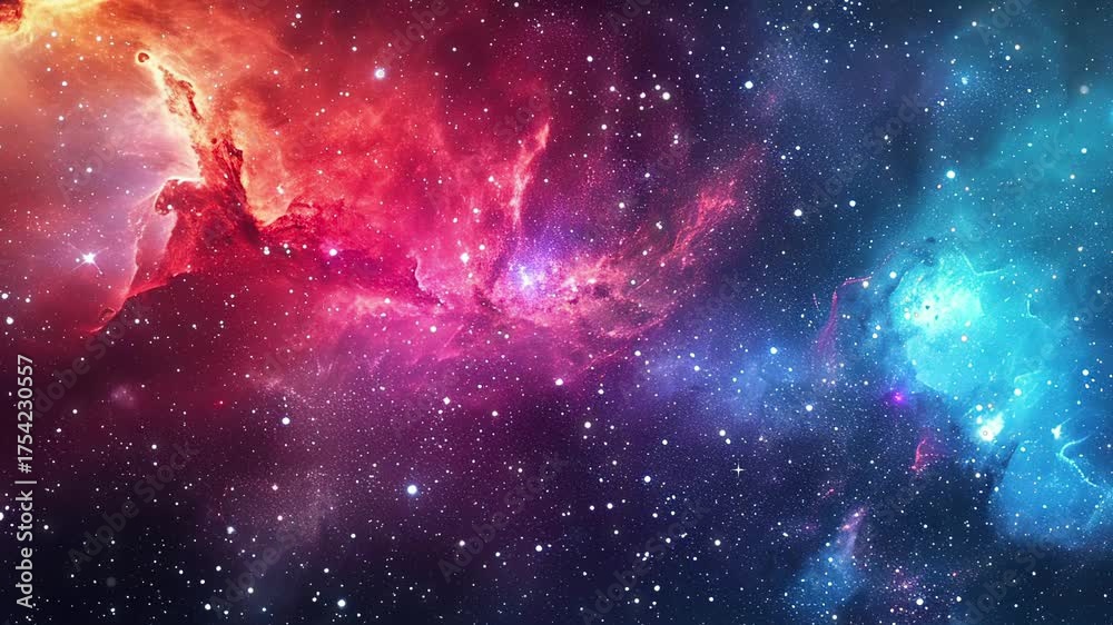 Canvas Prints the stars and blue nebula in space. galaxy exploration through outer space towards glowing milky way