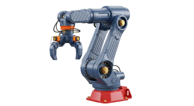 Isolated robotic arm industrial machine precision equipment mechanical manufacturing robot tool