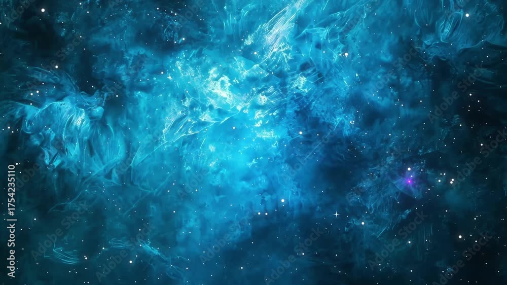 Canvas Prints the stars and blue nebula in space. galaxy exploration through outer space towards glowing milky way