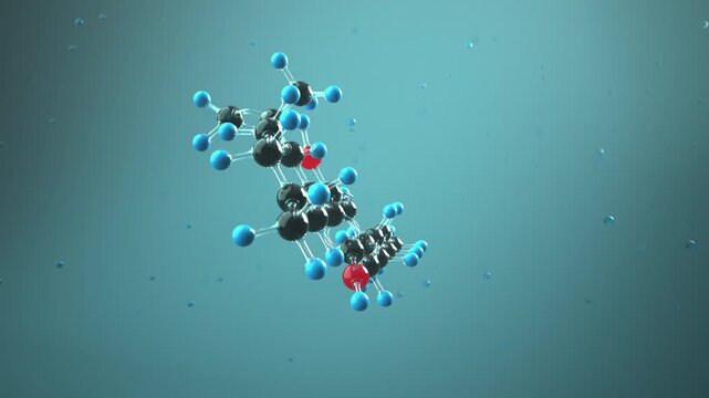 4k Video Molecule CBD. ProRes 4444.