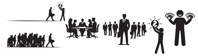 Business Team Leadership Vector – Corporate Collaboration and Success Concept