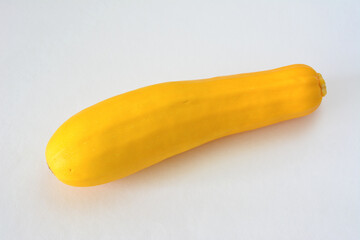 Fresh Yellow Zucchini Squash on a Clean White Background cut out
