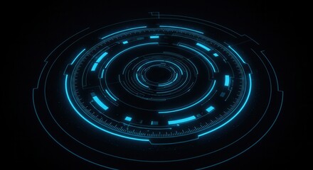 Stunning futuristic interface with glowing blue HUD elements for technology, gaming, or science projects and sleek modern designs and cutting edge feel