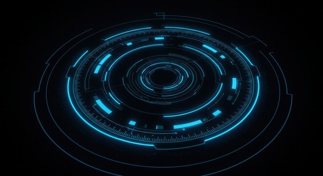 Stunning futuristic interface with glowing blue HUD elements for technology, gaming, or science projects and sleek modern designs and cutting edge feel