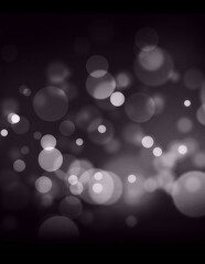 Gray christmas abstract bokeh background