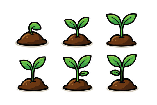 Colorful shopping baskets with sale items and discounts for marketing. Set of 6 vector illustration