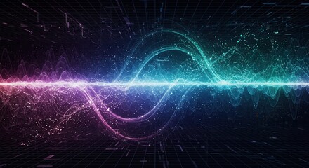 Dynamic abstract wave background pulsating with vibrant energy for modern tech, science, and innovative concepts, perfect for presentations and design elements