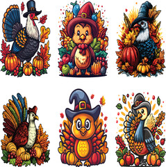 Thanksgiving Day Clipart Vector Graphic for T-Shirt and Cut File Vector Illustration