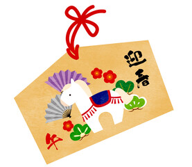 午年の絵馬素材