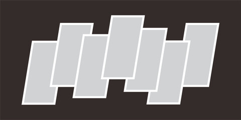 Pictures or photos frame collage layout abstract photo frames and digital photo wall template