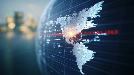 Global Data Stream: Captivating digital artistry depicting a globe intertwined with intricate data streams. - Powered by Adobe