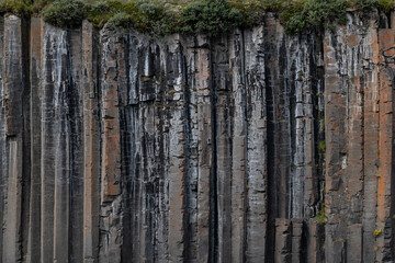 Obraz premium basalt rock formation of canyon Studlagil in Iceland