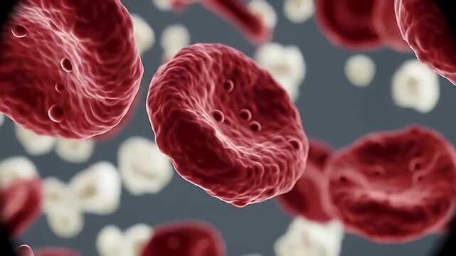 Blood cells closeup.
