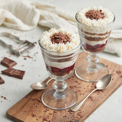 Black Forest cake in a jar