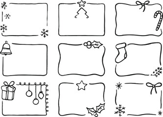 set of vintage vector frames and labels design elements