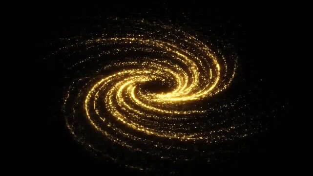 Golden Glittering Galaxy Abstract Background Realistic Video