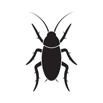 cockroach insect flat icon vector