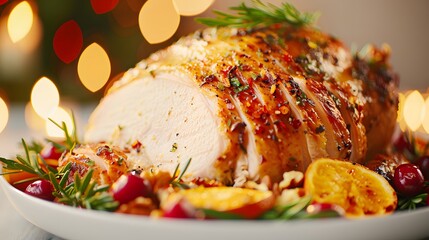Festival feast roasted turkey