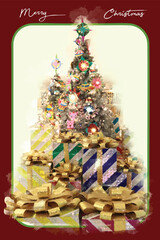 a present christmas tree 2