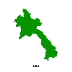 Laos country map isolated on transparent background